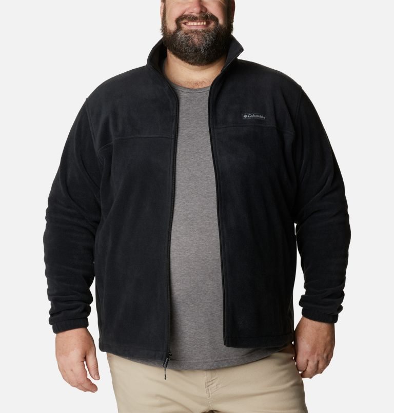 Men's Columbia Steens Mountain 2.0 Full Zip Fleece Jackets Black | Plus Size CA-L458A